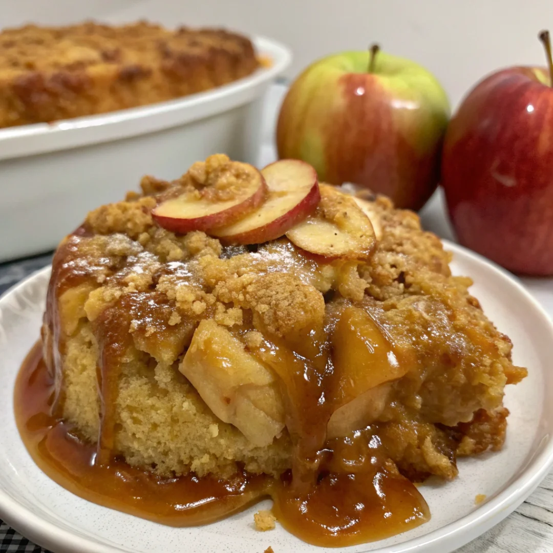 caramel apple dump cake