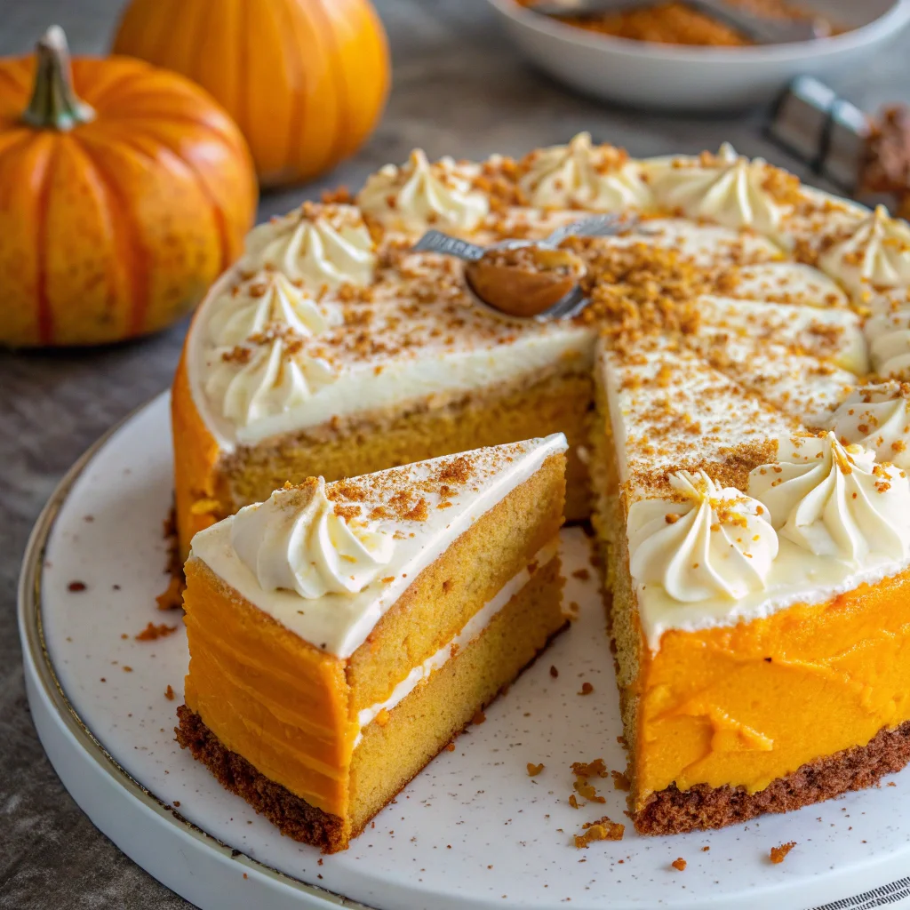 Delicious Pumpkin Cake with Cream Cheese Frosting – Perfect Fall Dessert Recipe! 1 Delicious Pumpkin Cake with Cream Cheese Frosting – Perfect Fall Dessert Recipe!