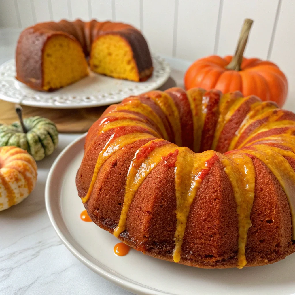 Pumpkin Bundt Cake – Moist and Flavorful Fall Dessert with a Delicious Pumpkin Glaze! 1 pumpkin bundt cake