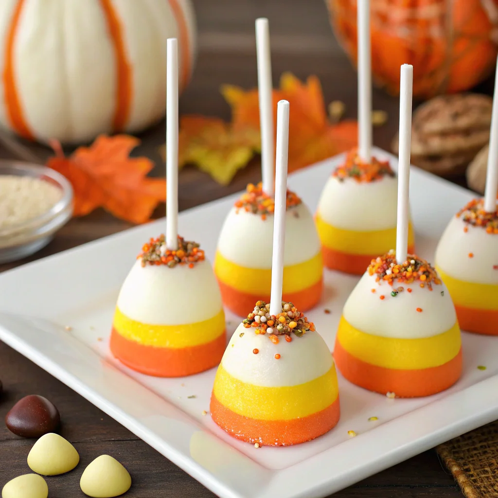 Fall cake pops - Candy Corn Cakepops