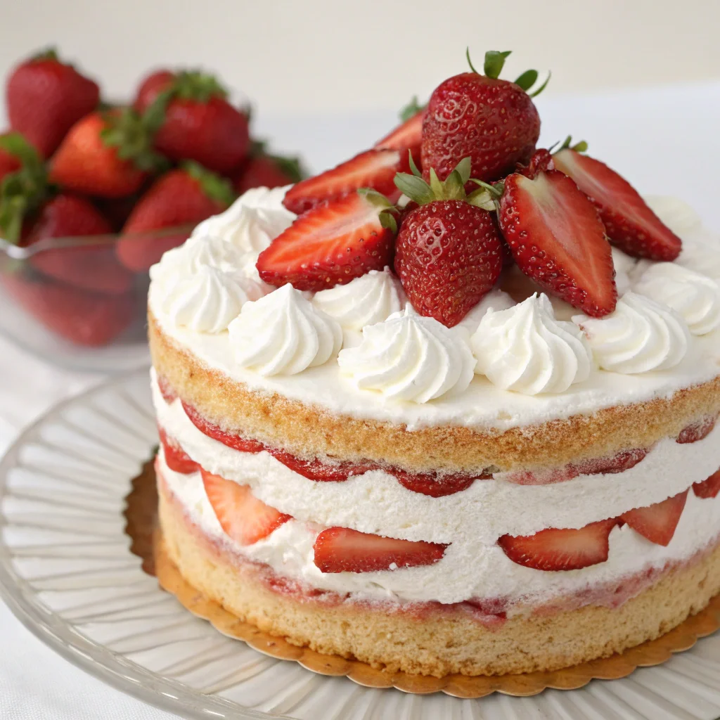 Strawberry Cake Recipe 1 strawberry cake